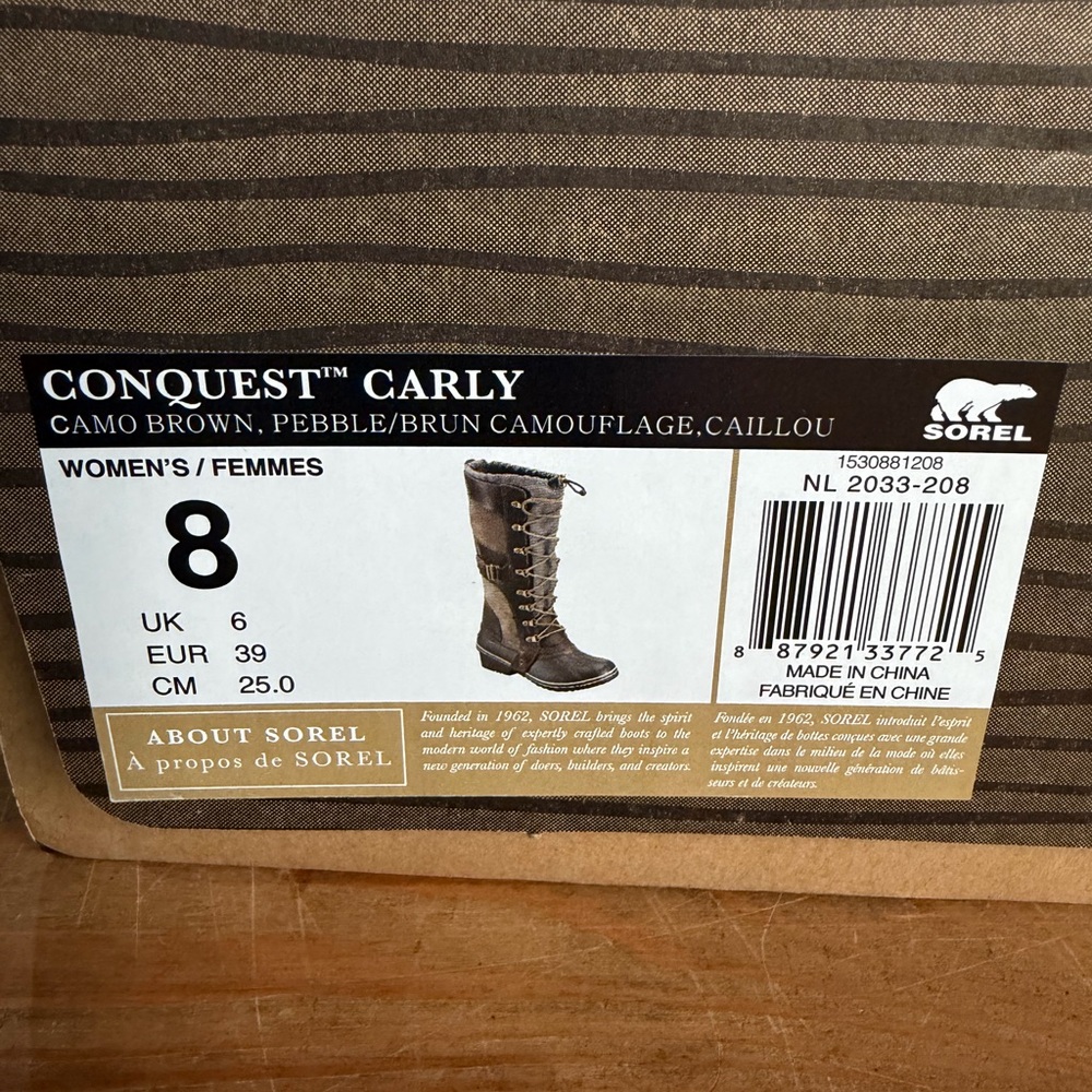 Sorel Brown and Gray Tall Lace-Up Waterproof Winter Boots - Picture 8 of 8